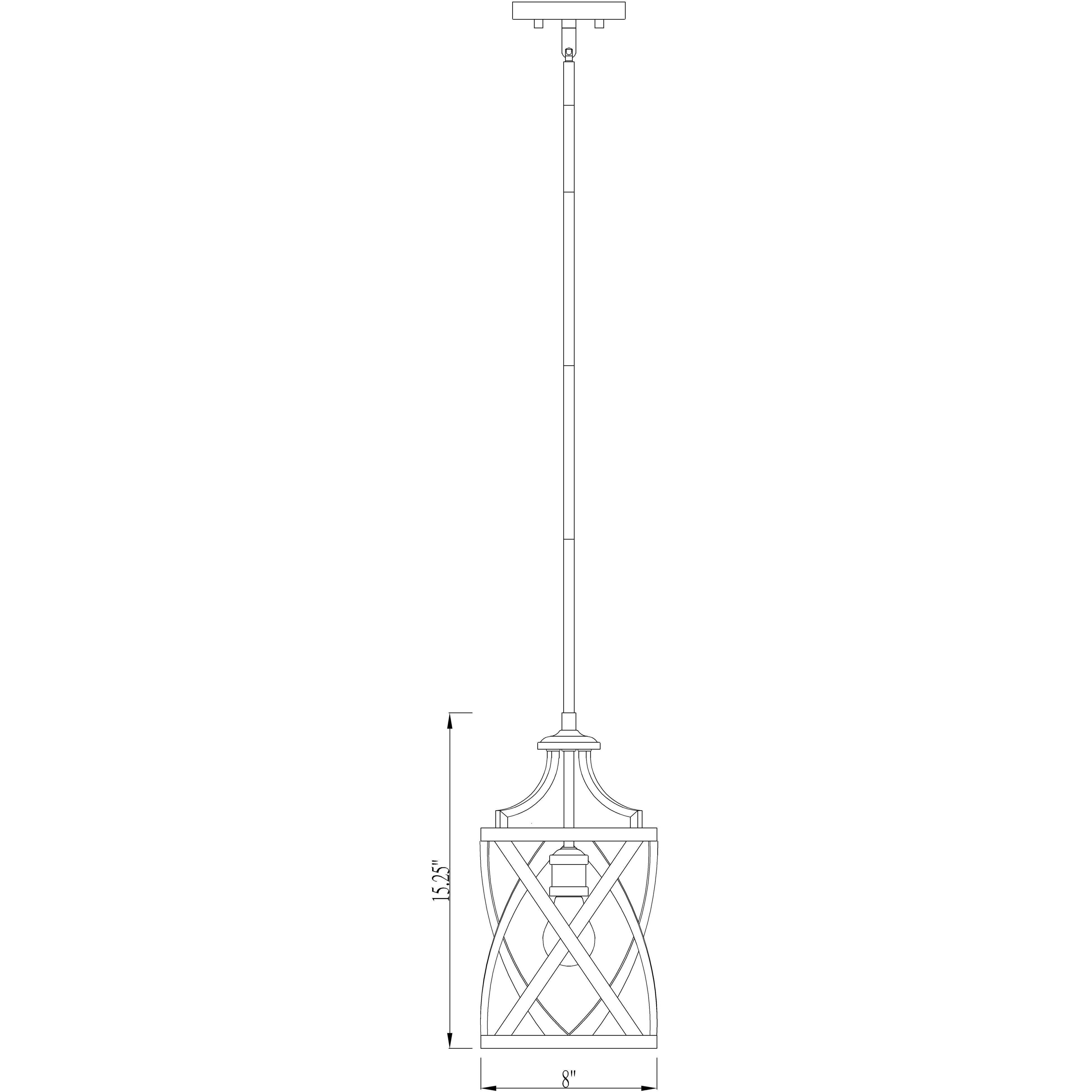 Malcalester 1 Light 8 inch Matte Black and Brushed Nickel Pendant Ceiling Light