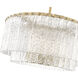 Glacier 10 Light 27.5 inch Modern Gold Pendant Ceiling Light