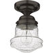 Vaughn 1 Light 6 inch Bronze Flush Mount Ceiling Light