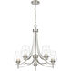 Joliet 5 Light 25 inch Brushed Nickel Chandelier Ceiling Light