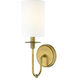 Ella 1 Light 5 inch Rubbed Brass Wall Sconce Wall Light