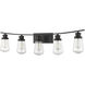 Gaspar 5 Light 40 inch Bronze Vanity Wall Light