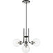Parsons 4 Light 22 inch Matte Black and Brushed Nickel Chandelier Ceiling Light
