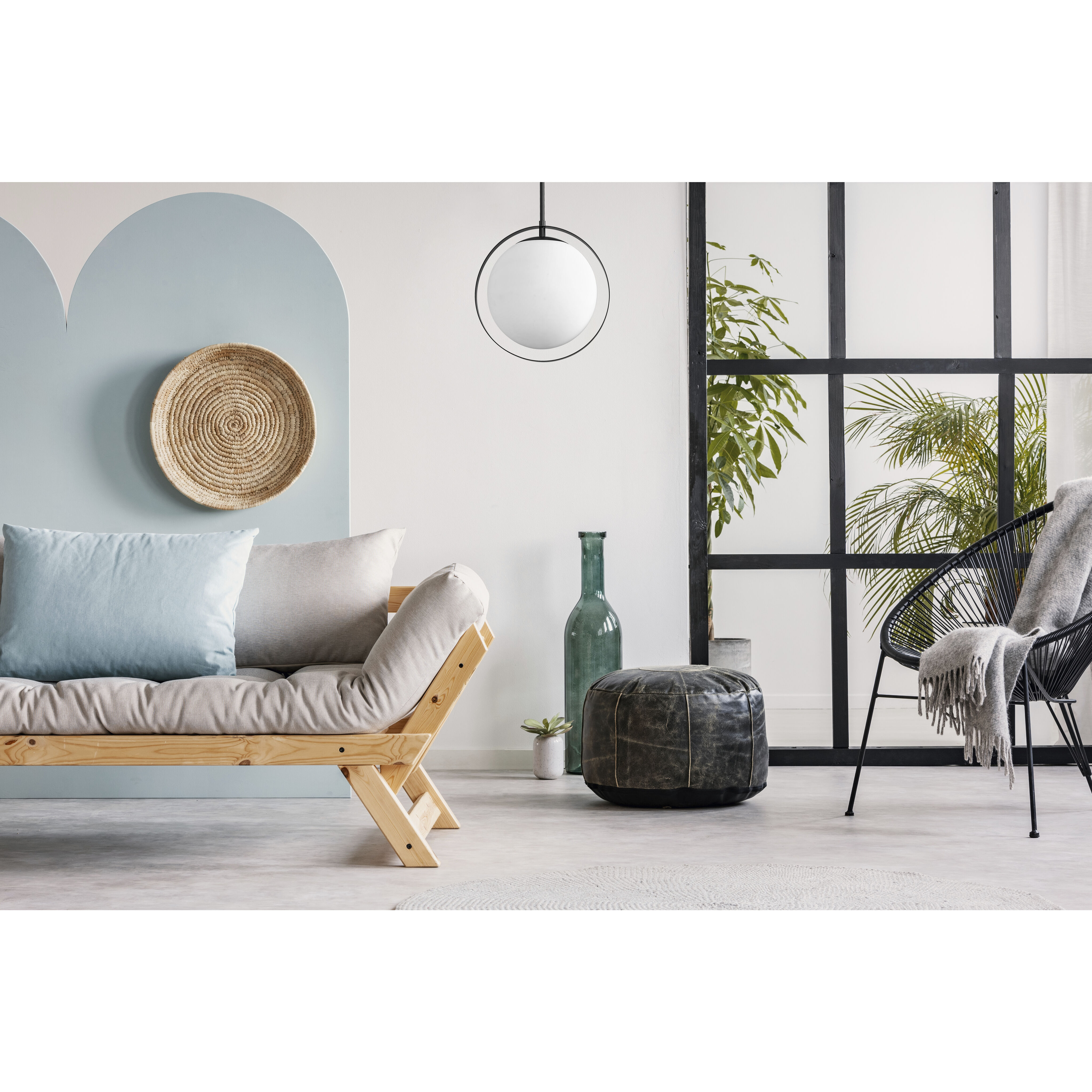 Midnetic 1 Light 12 inch Matte Black Pendant Ceiling Light