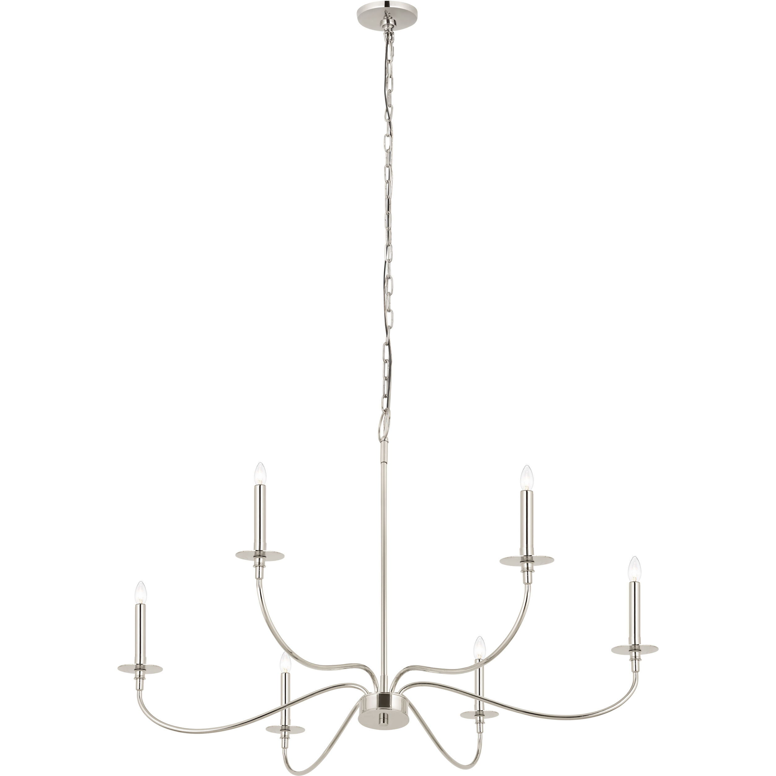 Arrington 6 Light 42 inch Polished Nickel Chandelier Ceiling Light
