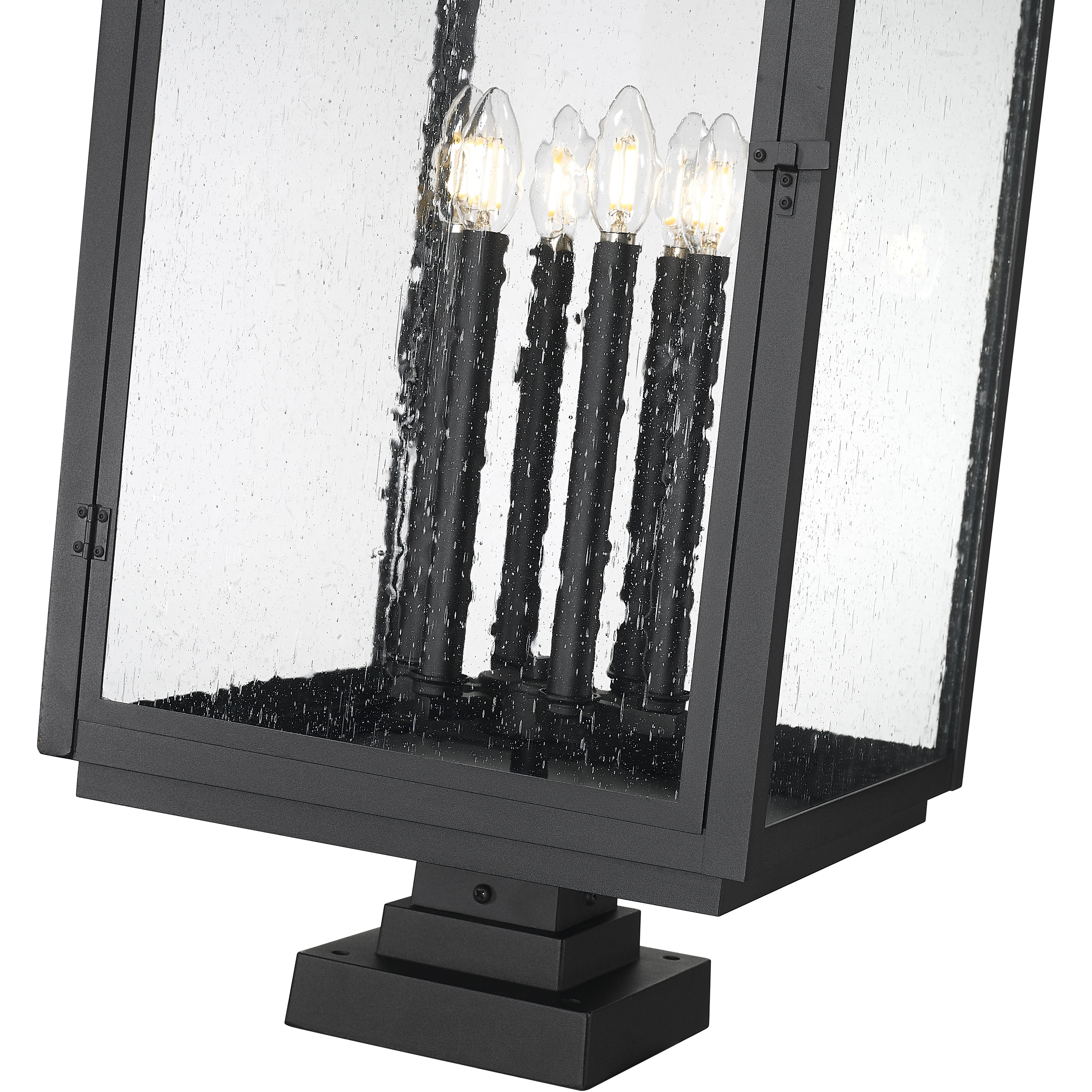 Hartwell 6 Light 34 inch Sand Black Outdoor Pier Mounted Fixture