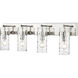 Fontaine 4 Light 34 inch Polished Nickel Vanity Wall Light