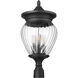 Davina 4 Light 25.25 inch Black Outdoor Post Mounted Fixture in G9