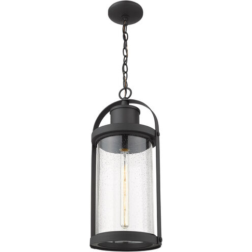 Roundhouse 1 Light 9 inch Black Outdoor Chain Mount Ceiling Fixture