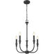 Tova 5 Light 22.5 inch Matte Black Chandelier Ceiling Light