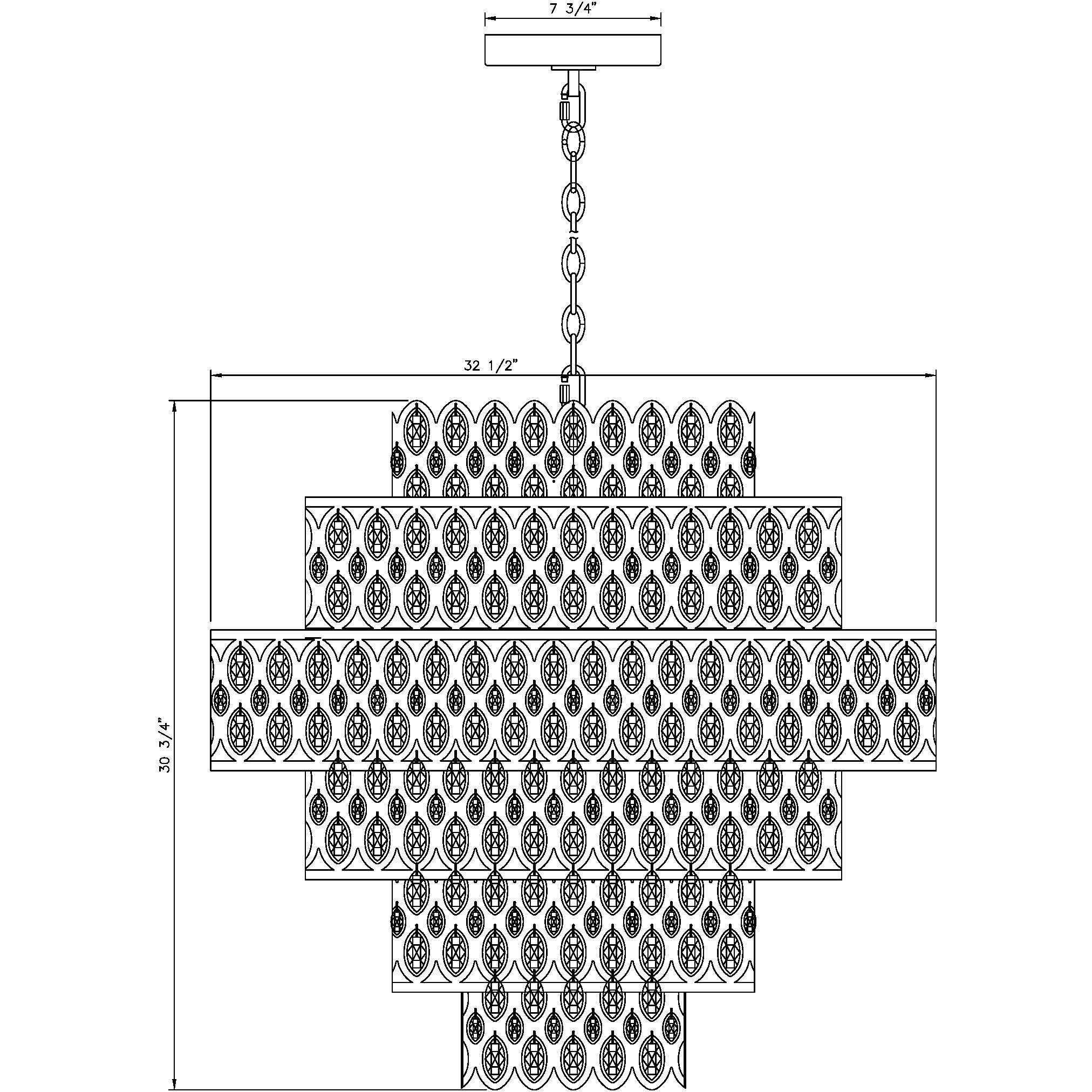Dealey 17 Light 32.5 inch Heirloom Brass Chandelier Ceiling Light