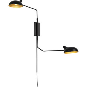 Bellamy 2 Light 62.75 inch Matte Black Wall Sconce Wall Light