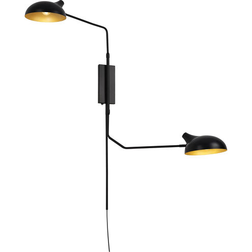 Z-Lite Bellamy 2 Light 62.75 inch Matte Black Wall Sconce Wall Light 1942-2S-MB - Open Box