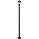 Davina 3 Light 94 inch Black Outdoor Post Mounted Fixture in G9