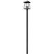 Rainer 4 Light 118.25 inch Black Outdoor Post Mounted Fixture in G9