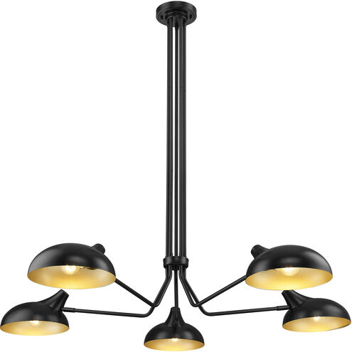 Bellamy 5 Light 52 inch Matte Black Chandelier Ceiling Light