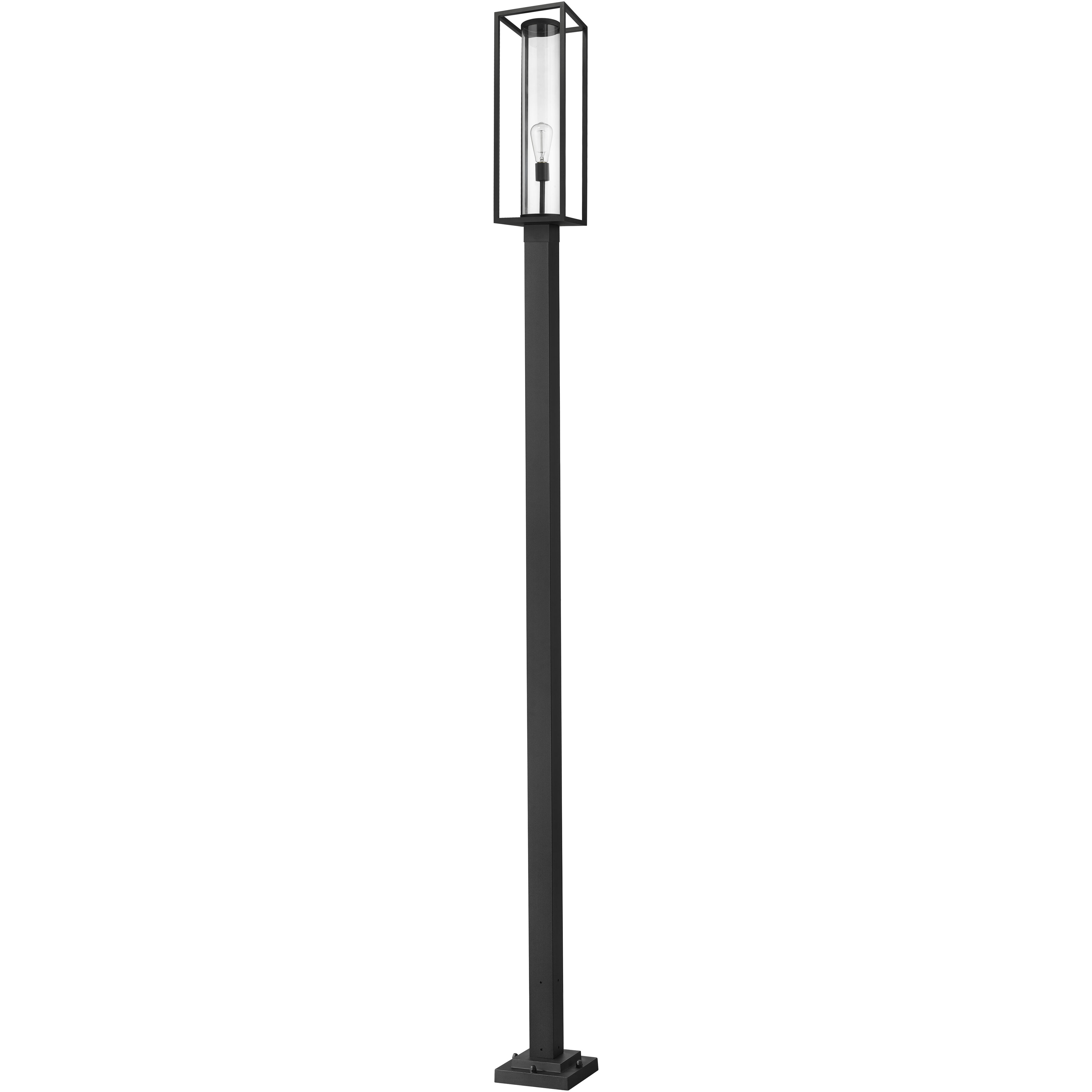 Dunbroch 1 Light 120.25 inch Black Outdoor Post Mounted Fixture