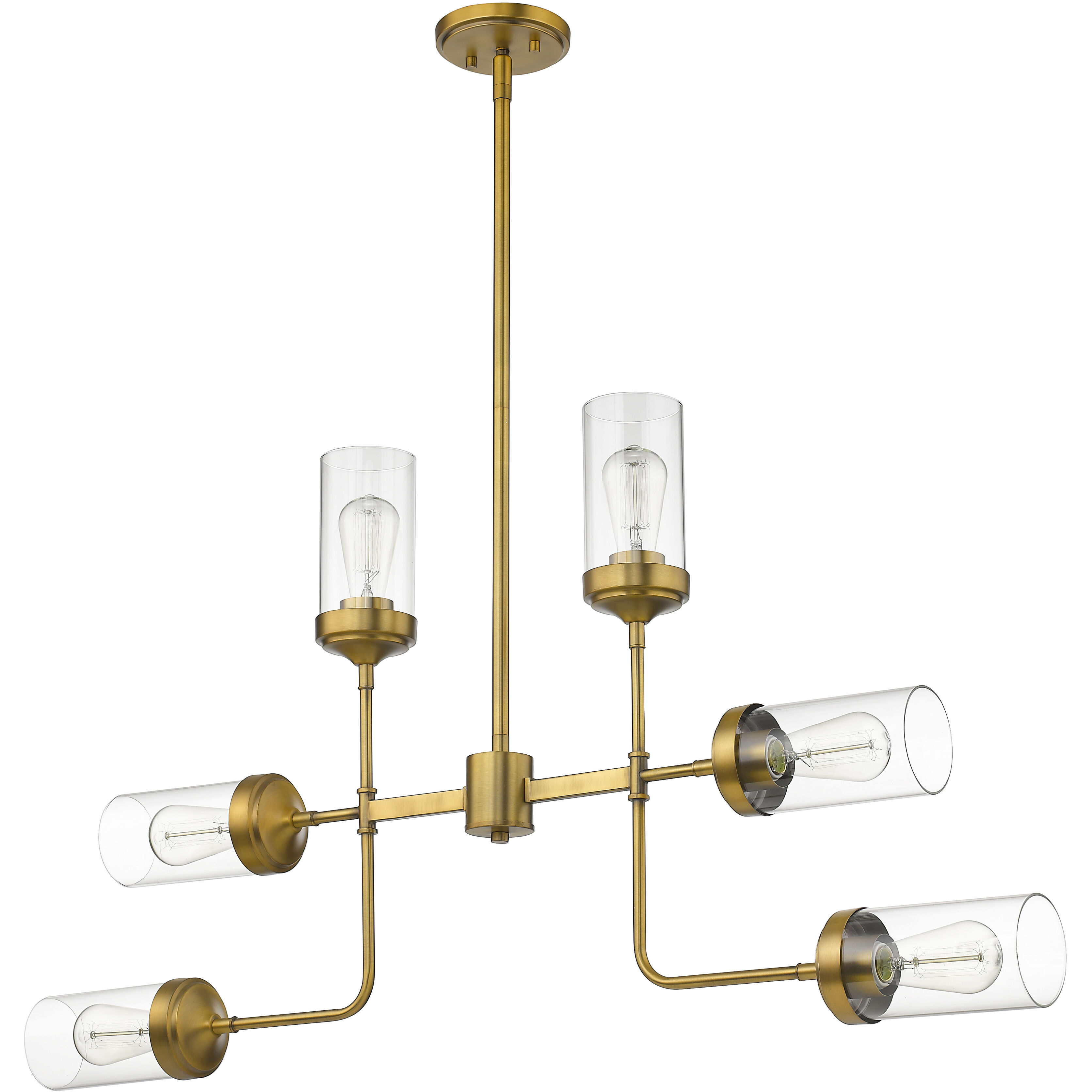 Calliope 6 Light 41.5 inch Foundry Brass Chandelier Ceiling Light