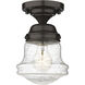 Vaughn 1 Light 6 inch Bronze Flush Mount Ceiling Light