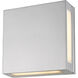 Quadrate LED 11 inch Silver Outdoor Wall Light