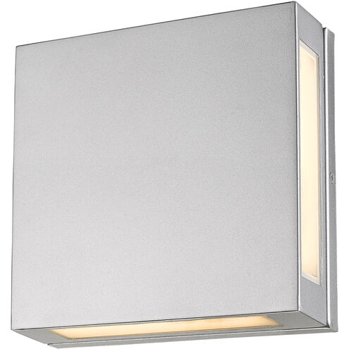 Quadrate LED 11 inch Silver Outdoor Wall Light