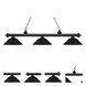 Riviera 3 Light 58.75 inch Matte Black Billiard Ceiling Light in 12.95, Matte Black Steel