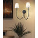 Jisele 2 Light 20 inch Matte Black Wall Sconce Wall Light