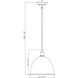 Sawyer 1 Light 12.5 inch Chrome Pendant Ceiling Light