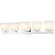 Astor 5 Light 36 inch Chrome Vanity Wall Light