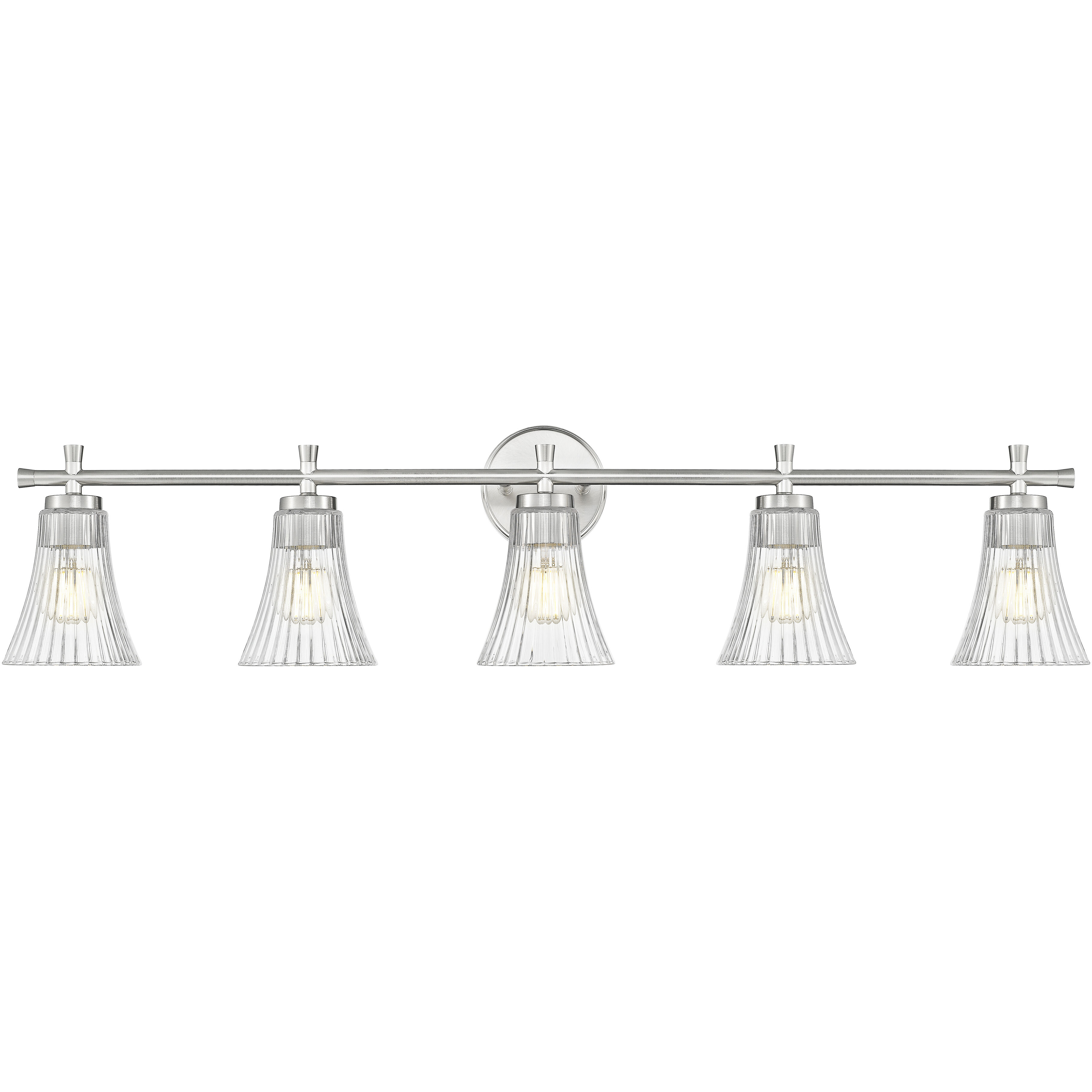 Belle 5 Light 42 inch Brushed Nickel Bath Vanity Light Wall Light