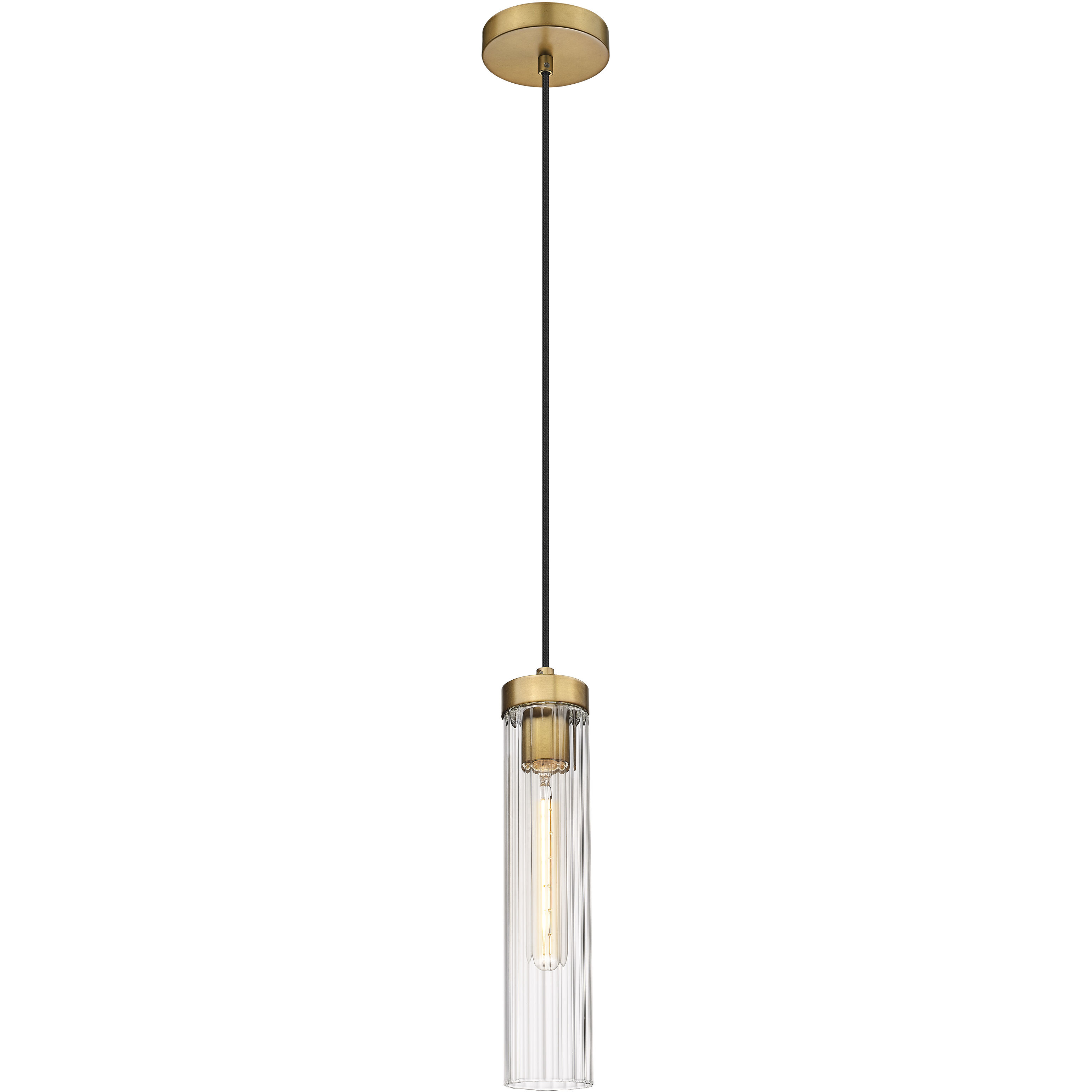 Beau 1 Light 4.75 inch Rubbed Brass Pendant Ceiling Light