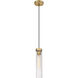 Beau 1 Light 4.75 inch Rubbed Brass Pendant Ceiling Light