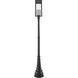 Nova 4 Light 109.5 inch Black Outdoor Post Mounted Fixture in Clear Glass