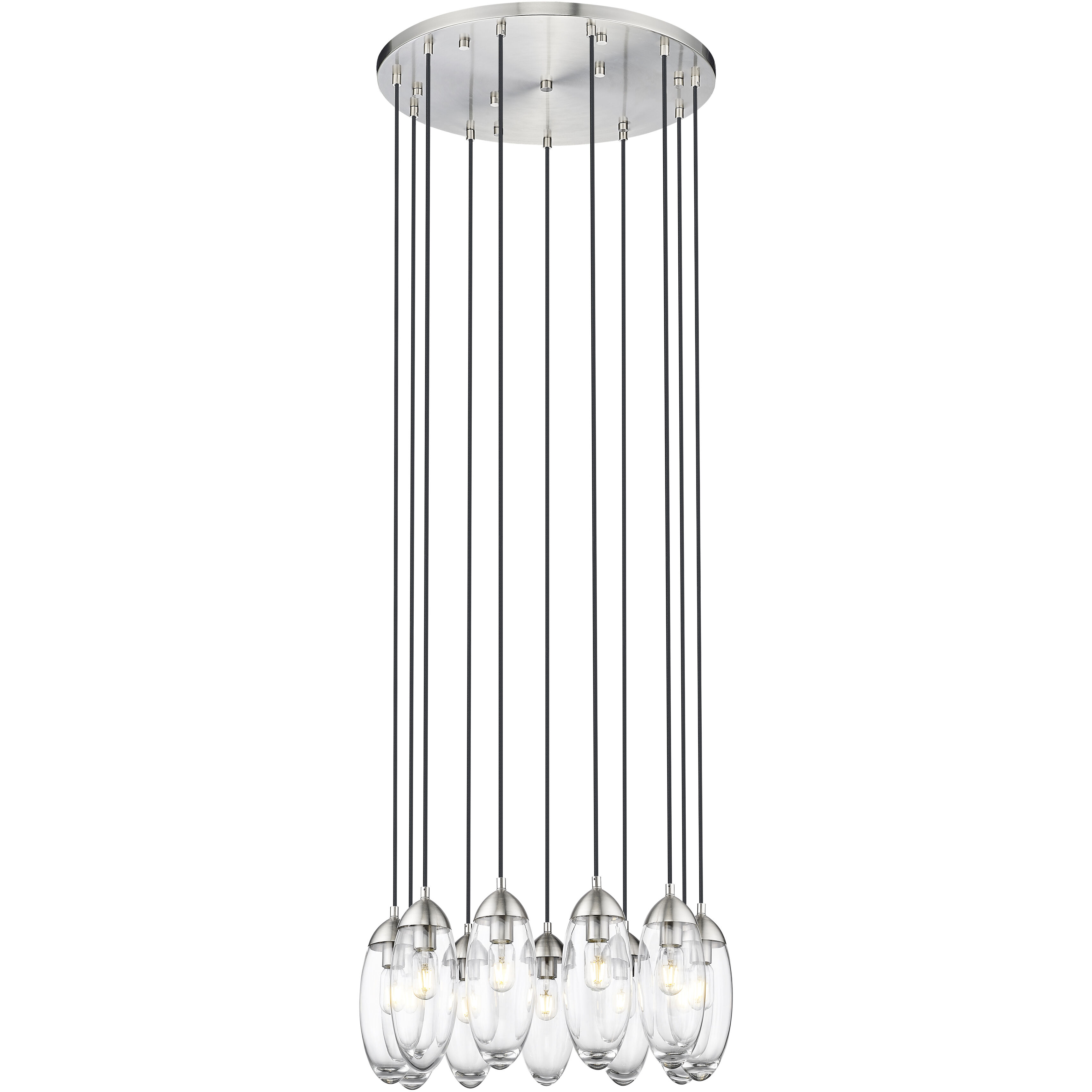 Arden 11 Light 24 inch Brushed Nickel Chandelier Ceiling Light