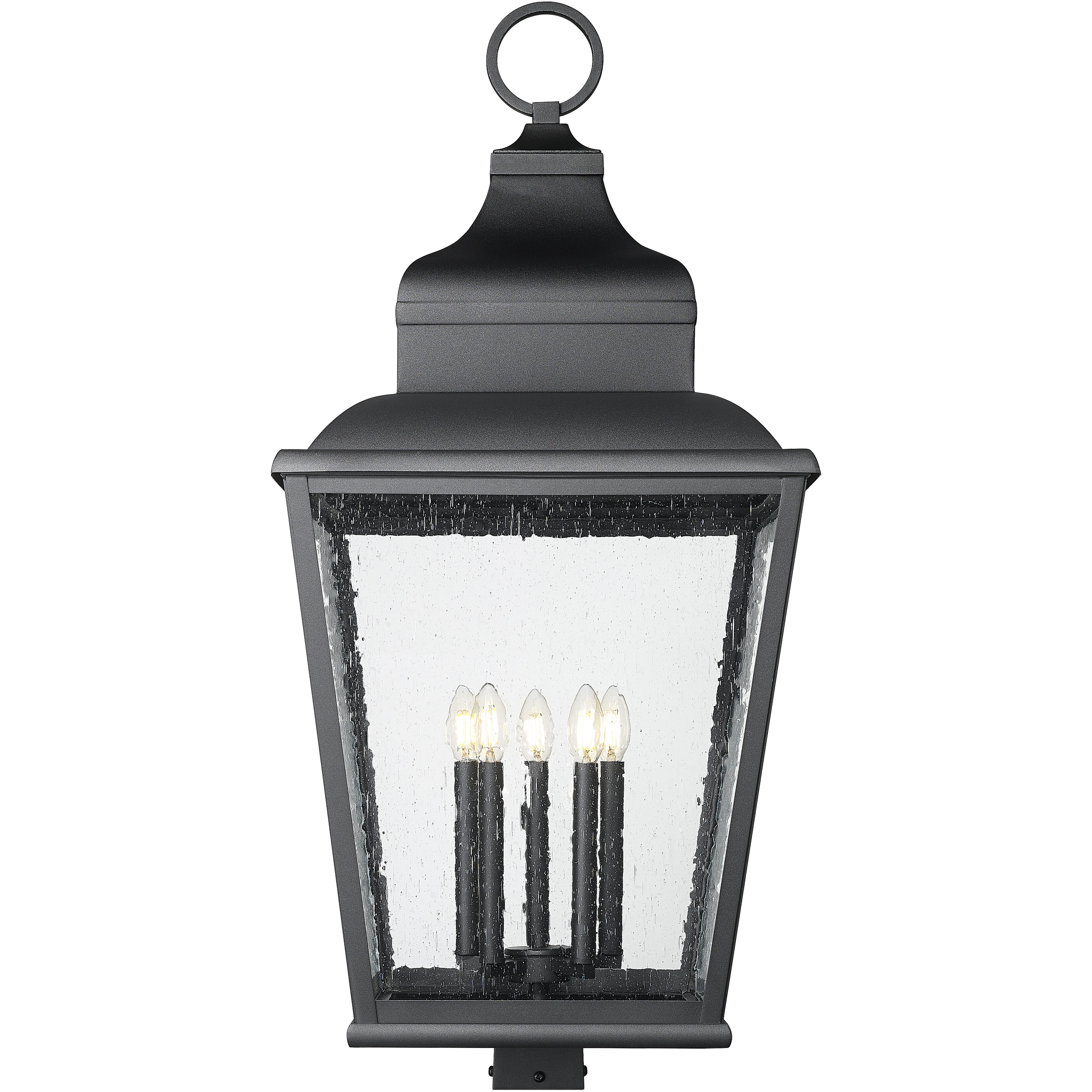 Raphael 5 Light 39.5 inch Sand Black Outdoor Post Mount Fixture in Soft Sand Black