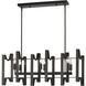 Marsala 6 Light 34 inch Bronze Linear Chandelier Ceiling Light