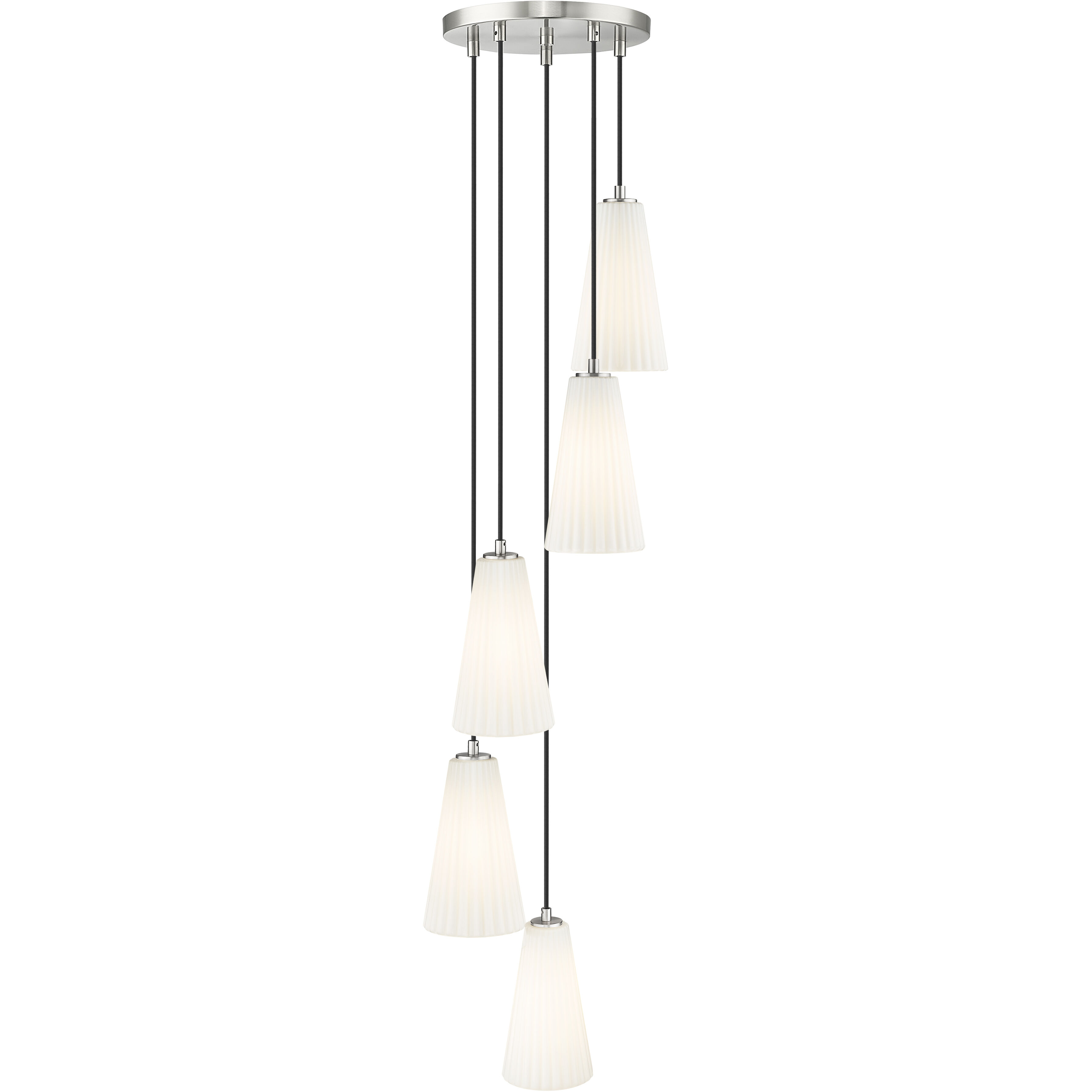 Farrell 5 Light 12 inch Brushed Nickel Chandelier Ceiling Light