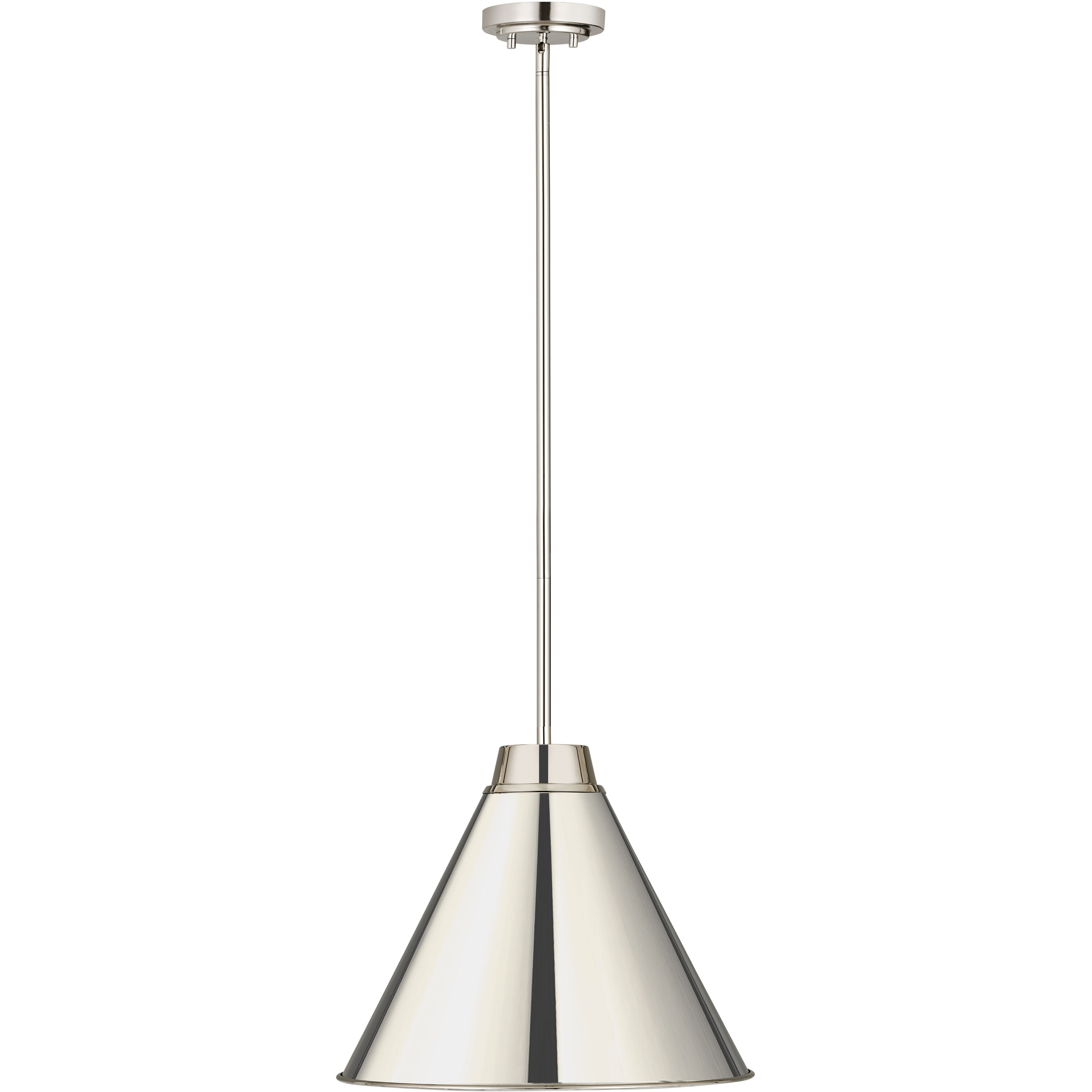 Eaton 1 Light 18 inch Polished Nickel Pendant Ceiling Light