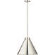 Eaton 1 Light 18 inch Polished Nickel Pendant Ceiling Light