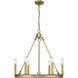 Barclay 6 Light 25 inch Olde Brass Chandelier Ceiling Light