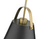 Z-Studio 1 Light 12.5 inch Matte Black and Heritage Brass Pendant Ceiling Light