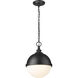 Peyton 2 Light 11.25 inch Matte Black Pendant Ceiling Light