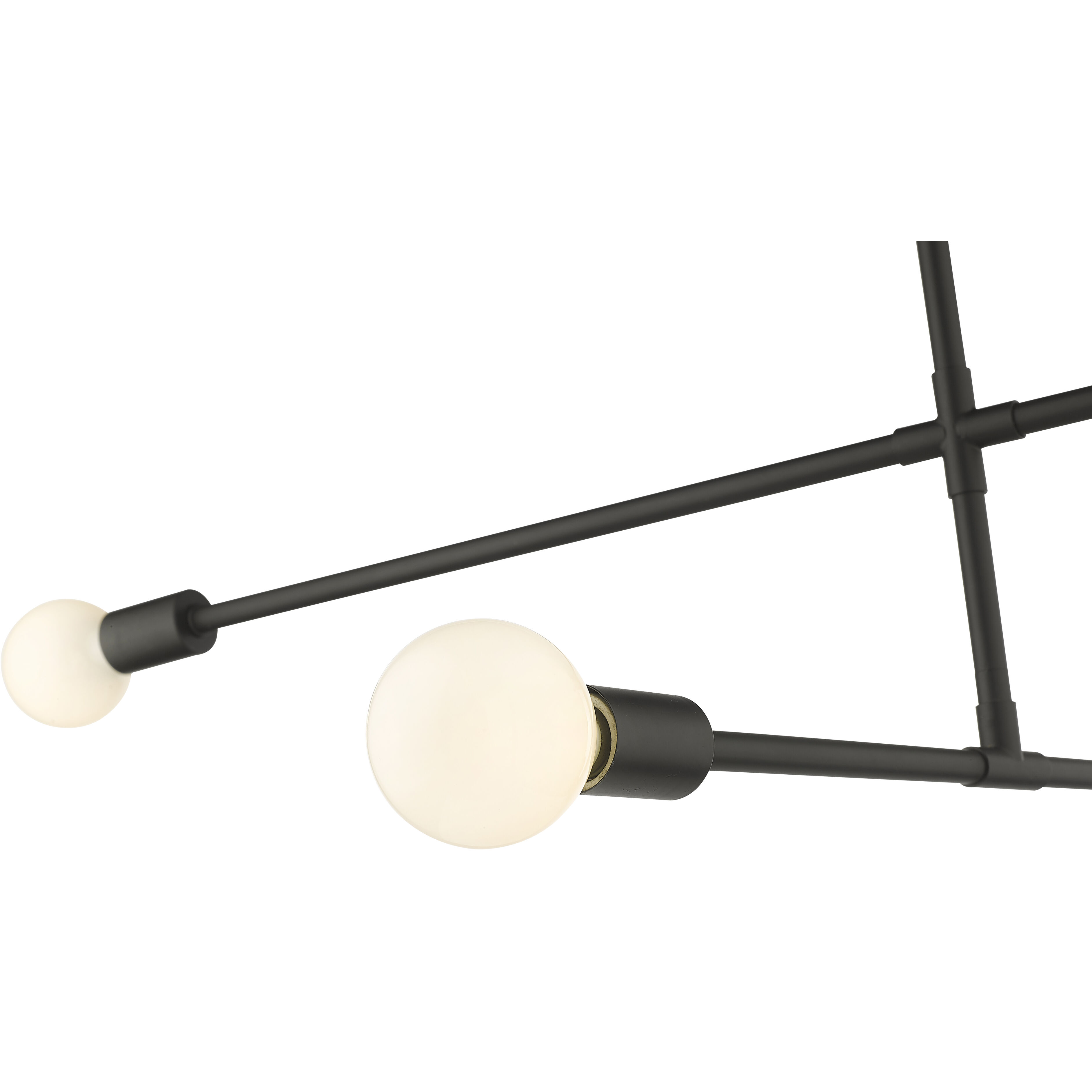Modernist 3 Light 4.75 inch Matte Black Chandelier Ceiling Light