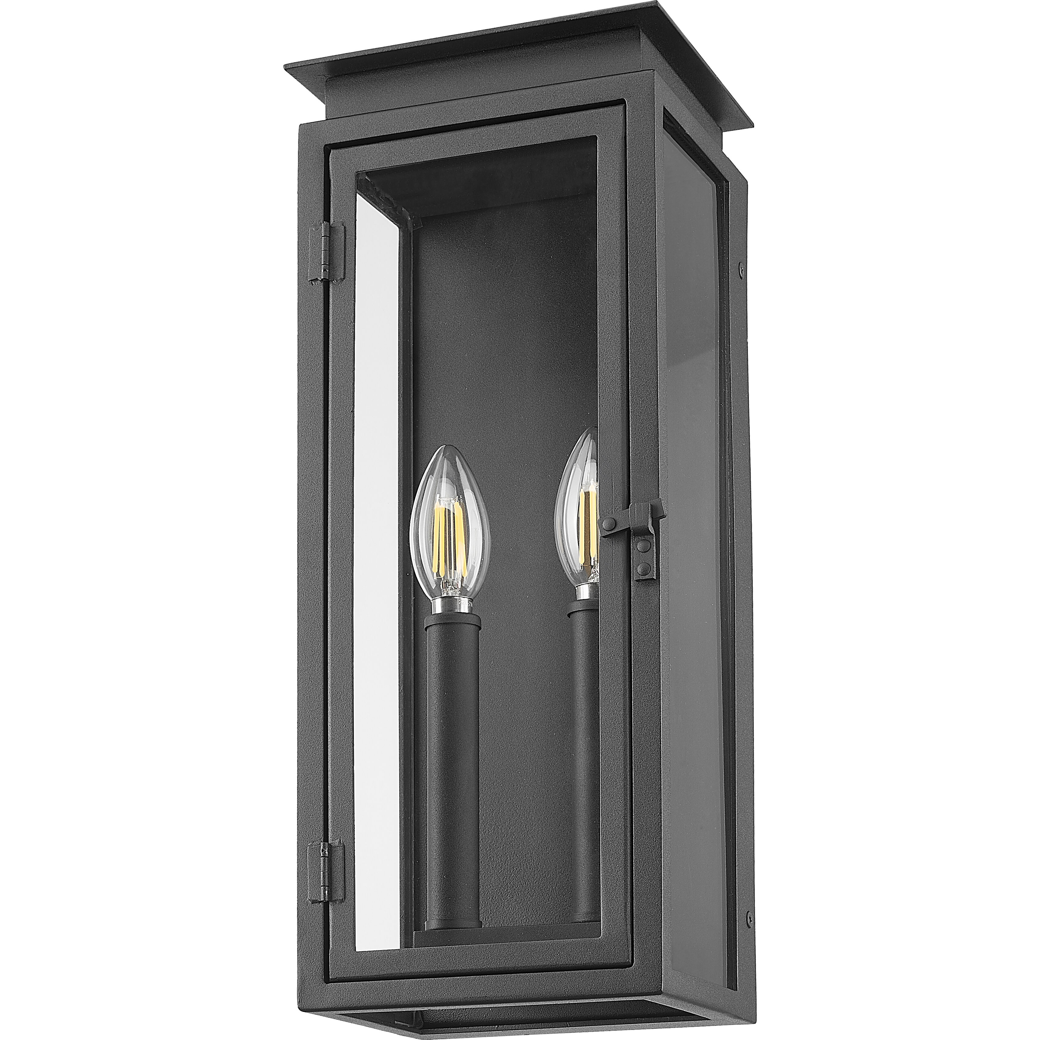 Nova 2 Light 16.5 inch Black Outdoor Wall Light