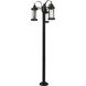 Roundhouse 3 Light 94.25 inch Black Outdoor Post Mounted Fixture