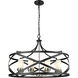 Malcalester 8 Light 30 inch Matte Black and Brushed Nickel Chandelier Ceiling Light