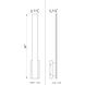 Stylet LED 36 inch Sand Black Outdoor Wall Light