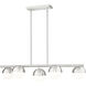 Realm Sphere Linear Chandelier Ceiling Light in Brushed Nickel