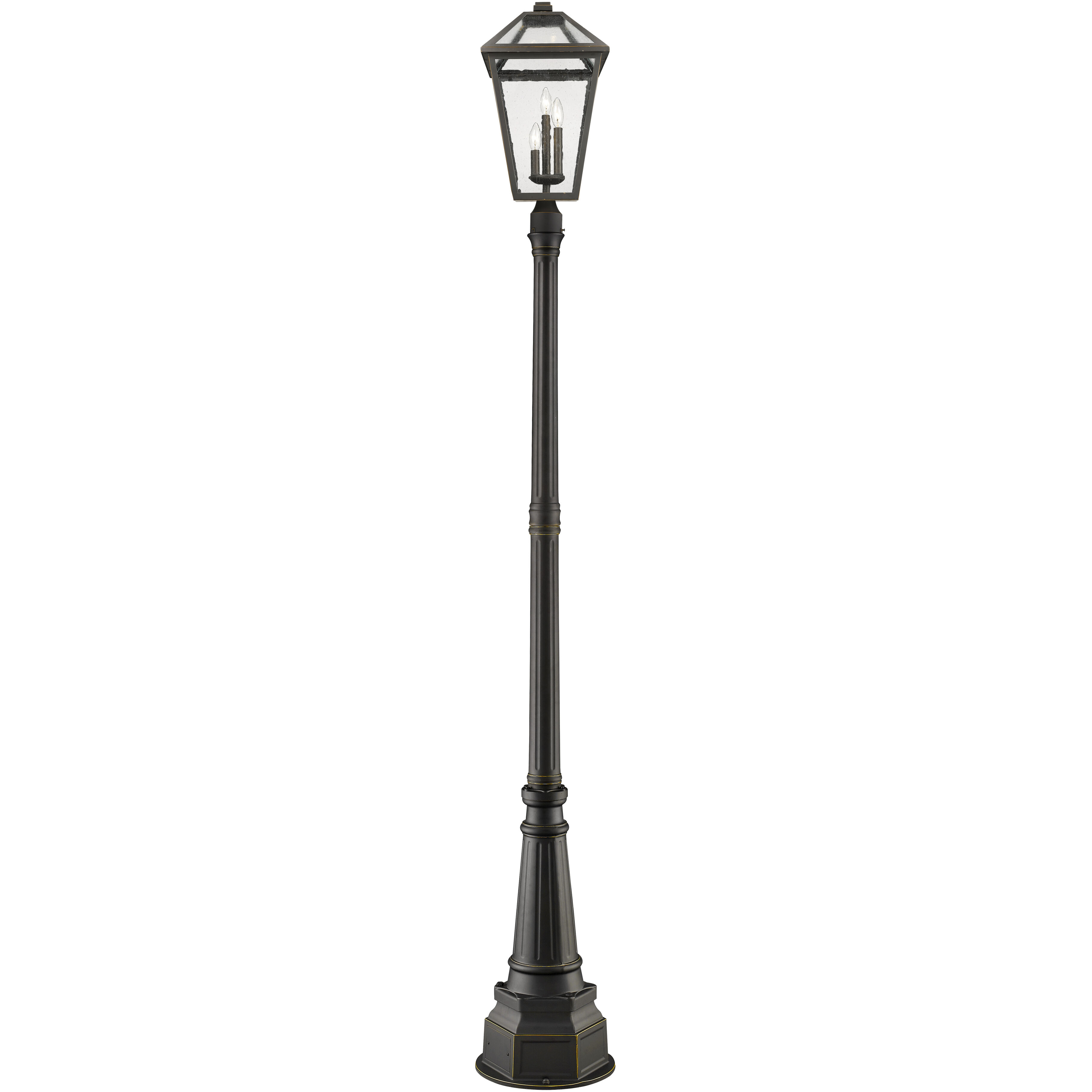 Talbot 3 Light 104 inch Oil Rubbed Bronze Outdoor Post Mounted Fixture