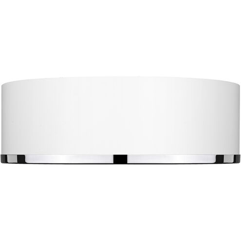 Arlo 3 Light 16 inch Matte White and Chrome Flush Mount Ceiling Light